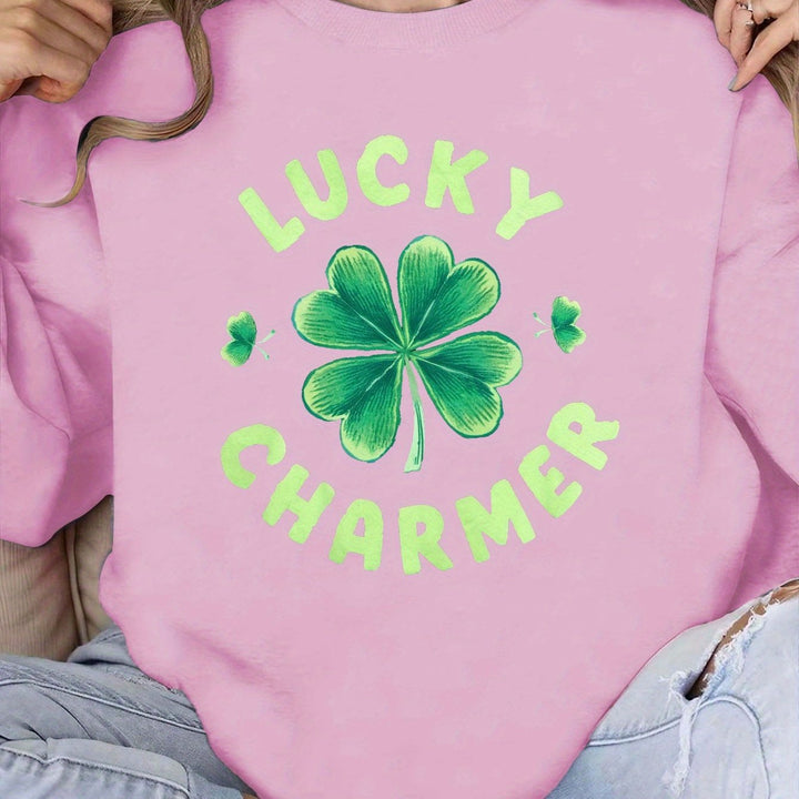 Women's sweatshirt with motivational print and casual fit Lune London