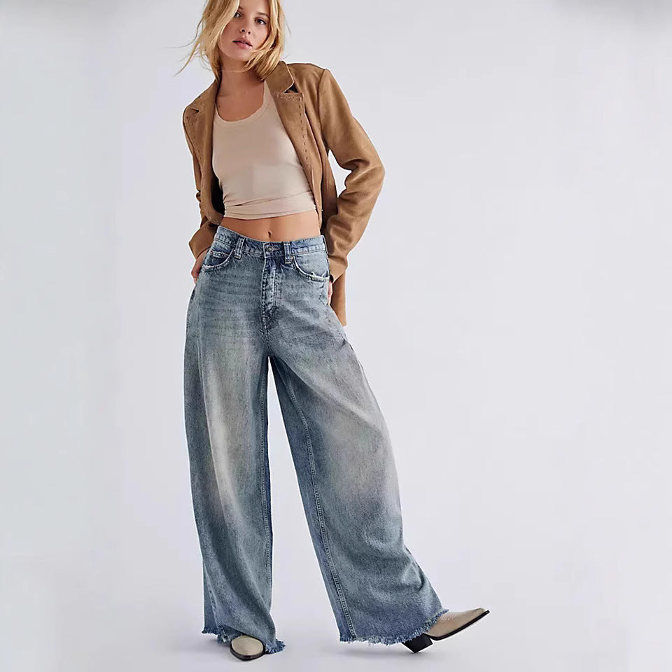 Women's Wide High-Waist Jeans Lune London