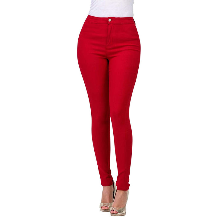 Women's High-Cut Skinny Jeans with Elastic Stretch Lune London