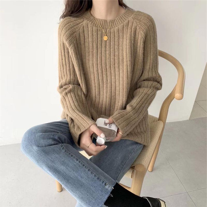 Pull en tricot côtelé confortable pour femme Chic & Stil