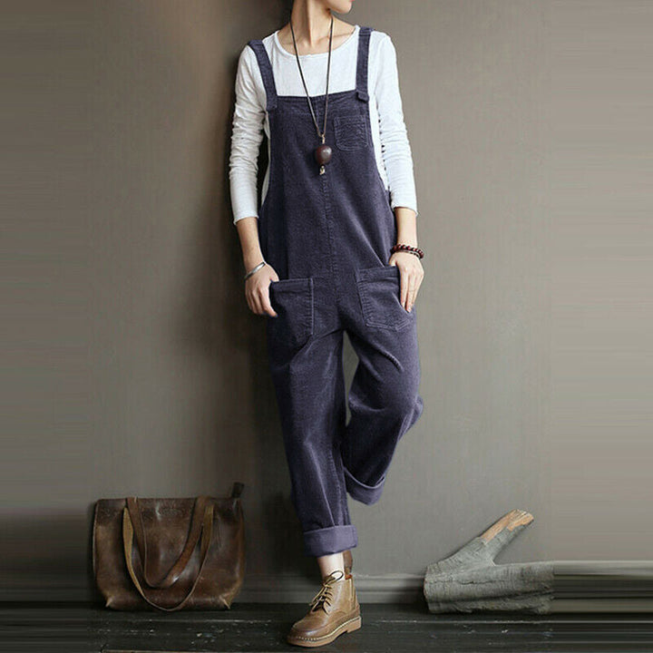 Women's Corduroy Overalls Wide