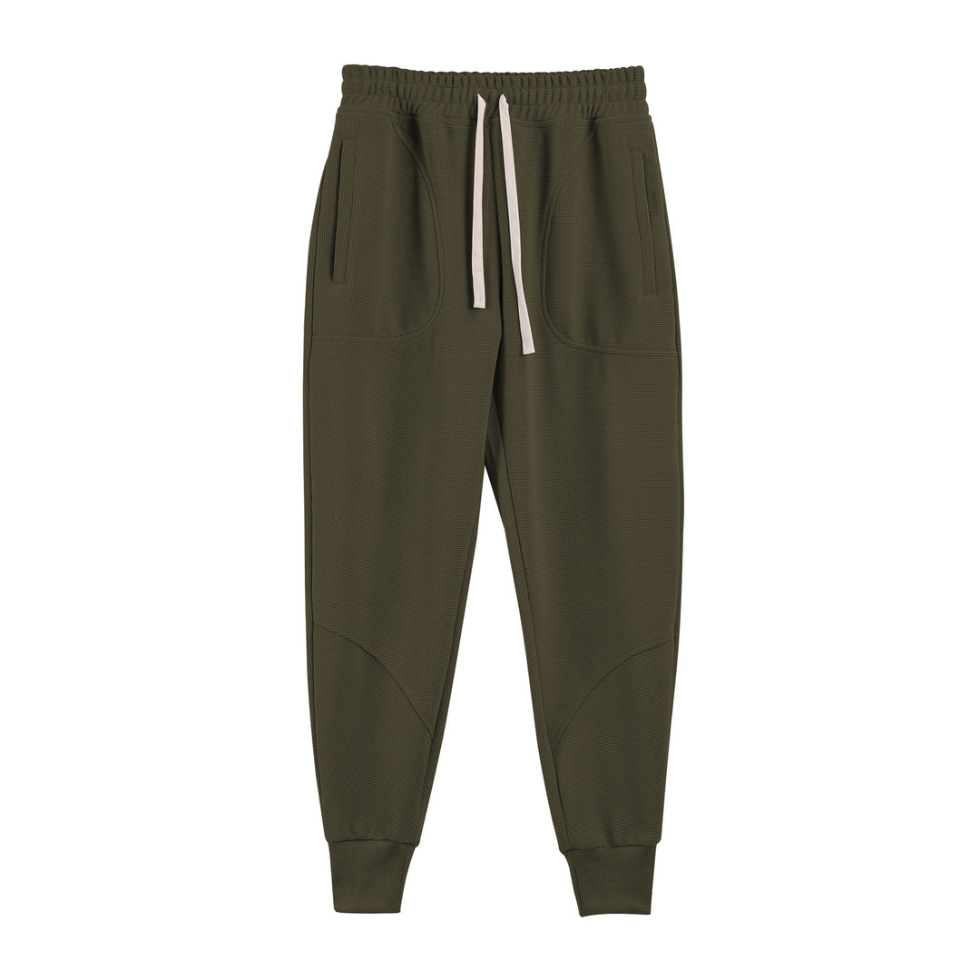 Men's sporty jogger pants with breathable inserts and elastic waistband Lune London