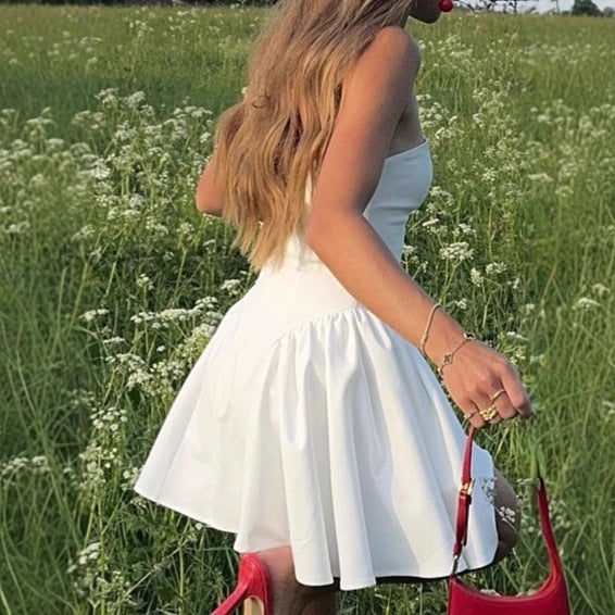 Lune London sleeveless mini dress with voluminous skirt