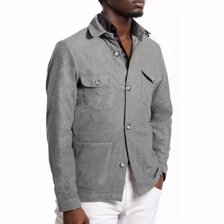 Timeless utility jacket for men with practical pockets and high collar Lune London