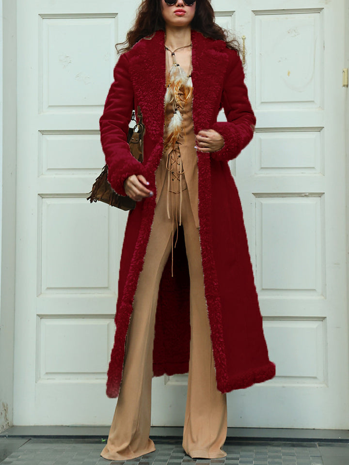 Ladies Long Fur Coat with Luxurious Inner Lining Lune London