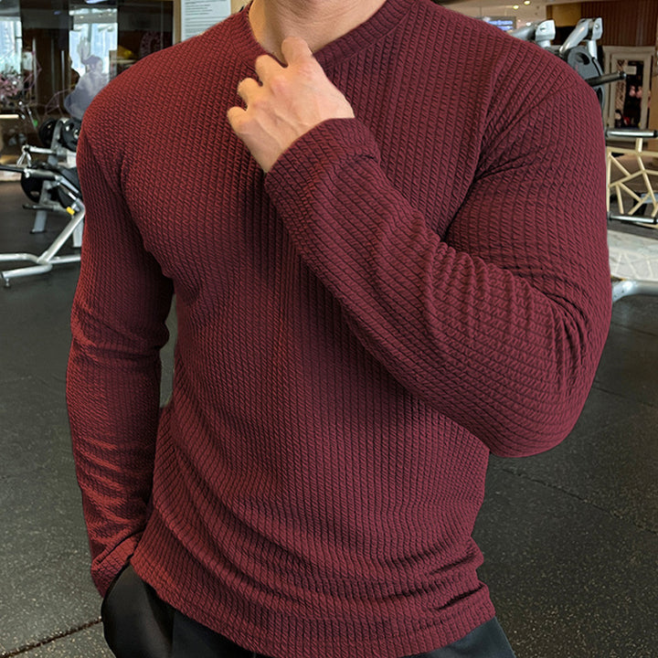 Men's long sleeve T-shirt in structured fabric Lune London