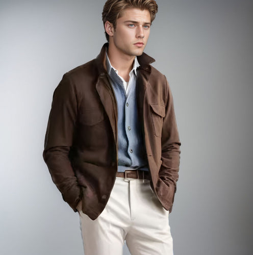 Timeless utility jacket for men with practical pockets and high collar Lune London