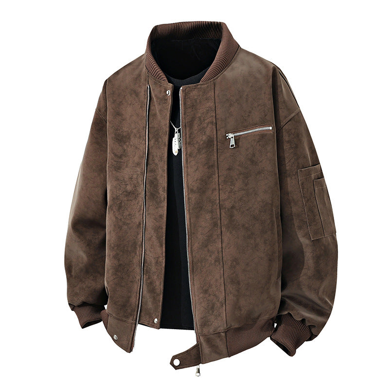 Trendy bomber jacket for men with a vintage look, featuring a practical zipper and stylish details Lune London
