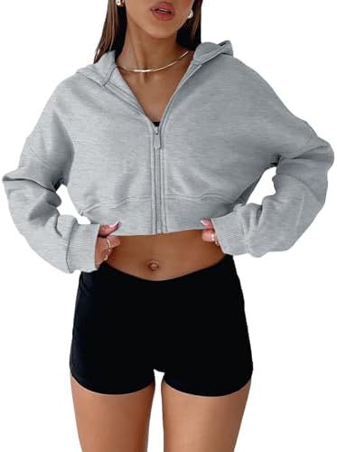 Ladies trendy cropped hoodie Lune London