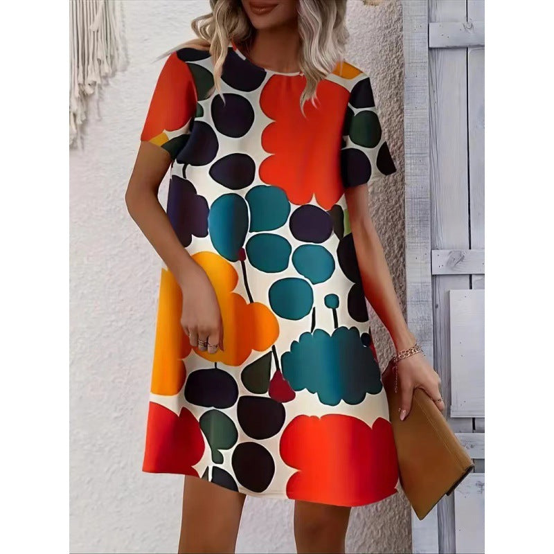Lune London Abstract Print Women's T-Shirt Dress