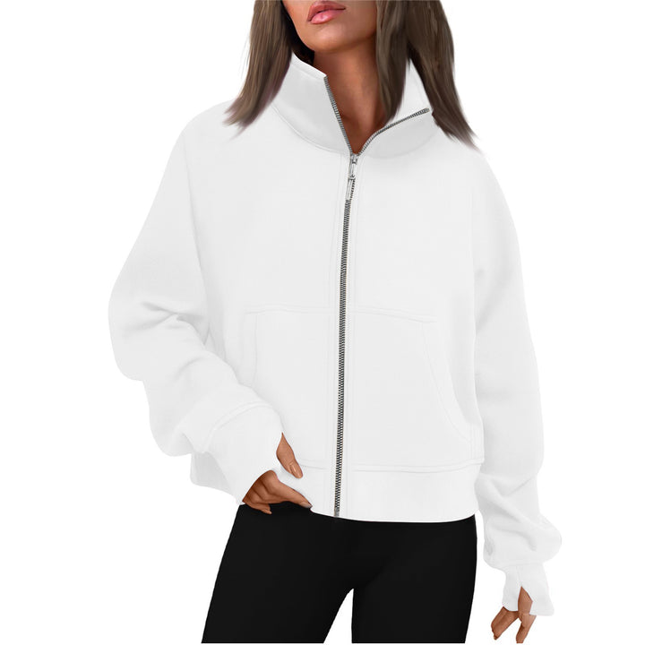 Comfortable zip sweatshirt for women with high collar Lune London