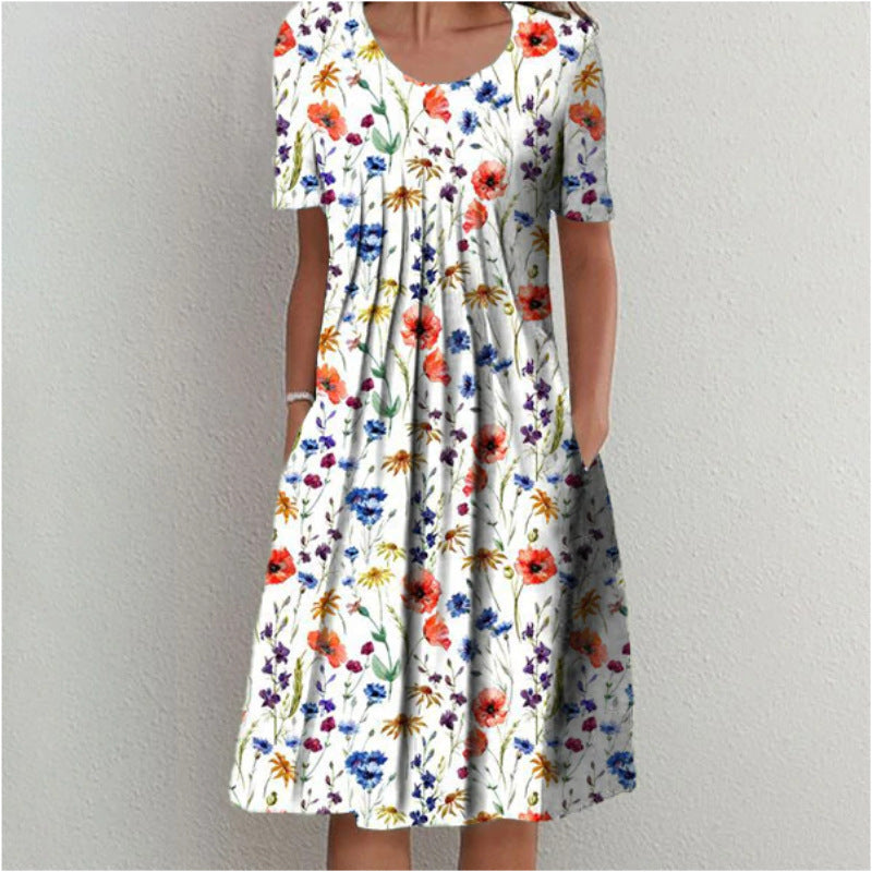 Chic and stylish women's floral casual maxi dress