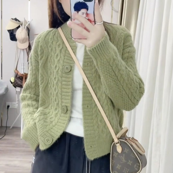 Cardigan confortable pour femmes avec motif en cable Chic & Stil 1772285547