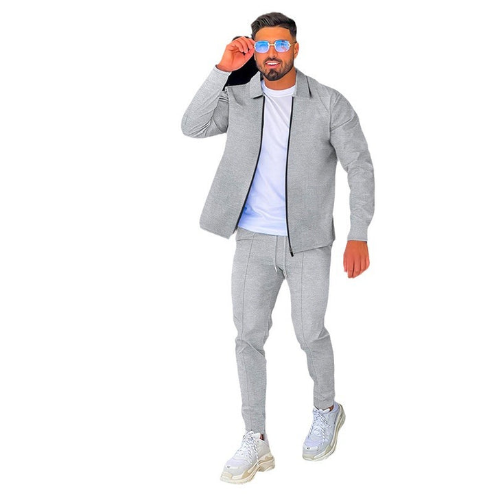 Men's long sleeve sports set with zipper and elastic pants Lune London