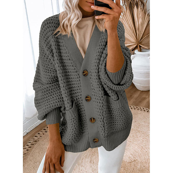 Cardigan femme avec texture épaisse et détails de boutons Chic & Stil