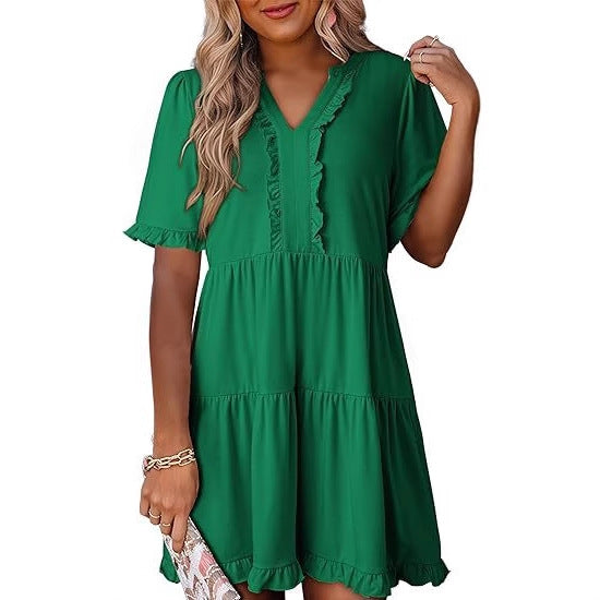 Leisure dress for women with ruffle details Lune London