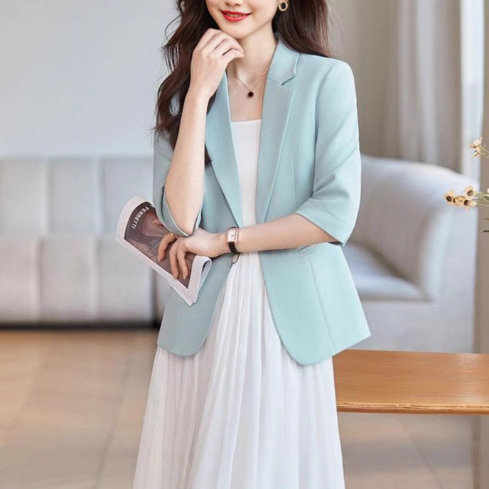 Veste de blazer à la mode pour femmes avec demi-manches Chic & Stil