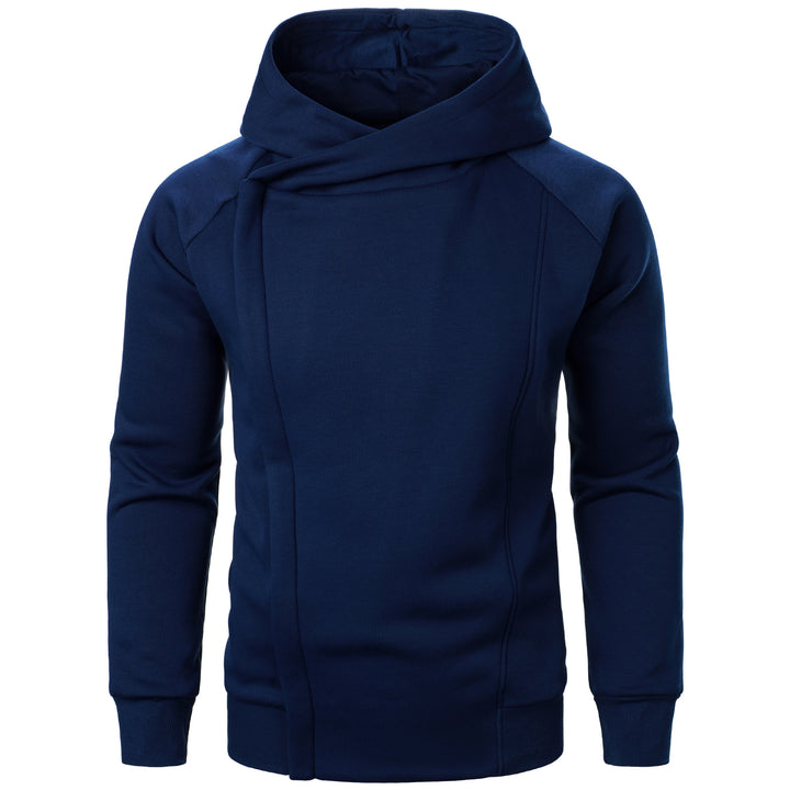 Trendy men's hoodie with asymmetrical collar and comfortable pockets Lune London