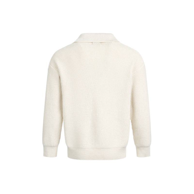 Ladies Elegant sweater and knitwear with modern collar and fine ribs Lune London