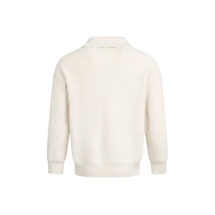 Ladies Elegant sweater and knitwear with modern collar and fine ribs Lune London