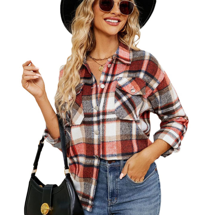 Oversized checkered shirt for women in soft flannel Lune London