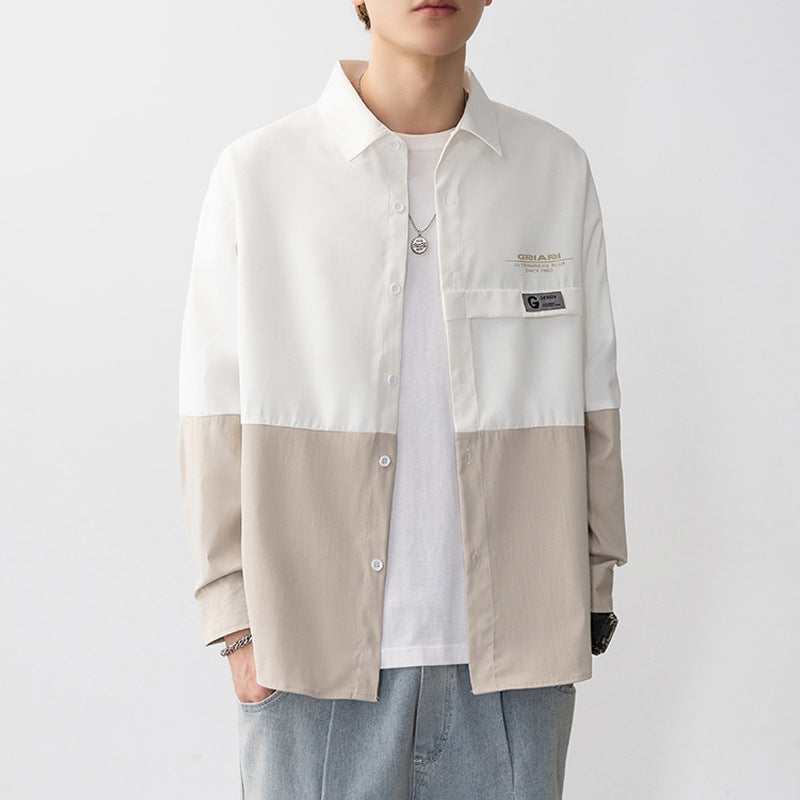 Striped long sleeve shirt for men with pockets Lune London