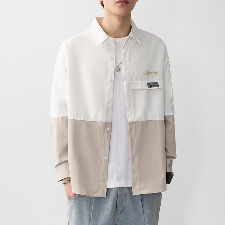 Striped long sleeve shirt for men with pockets Lune London
