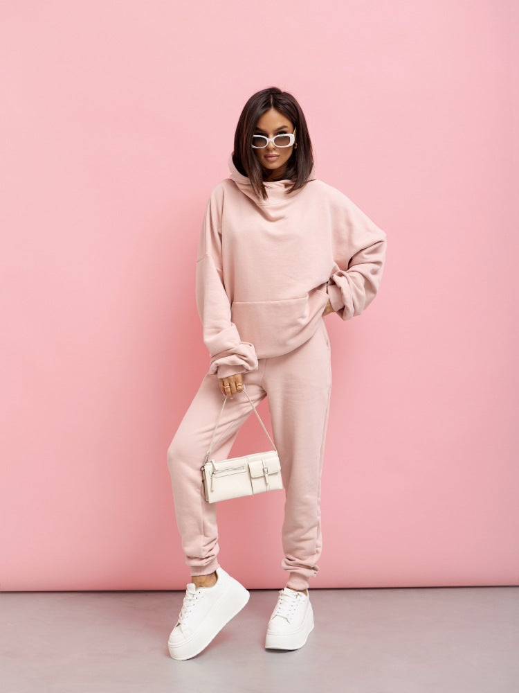 Women's casual hoodie with voluminous sleeves and a high collar Lune London
