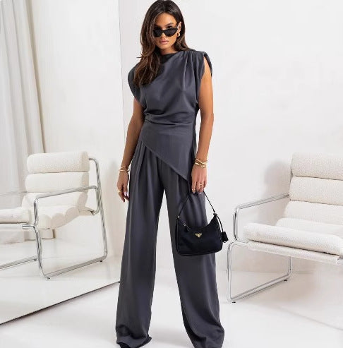 Ladies Sophisticated Wide Leg Jumpsuit Lune London