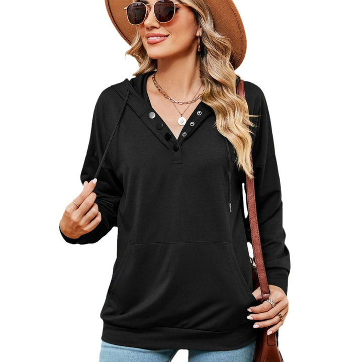 Hooded sweatshirt for women with trendy button details Lune London