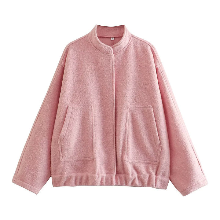 Ladies Comfortable Fleece Jacket with Relaxed Fit and Practical Pockets Lune London