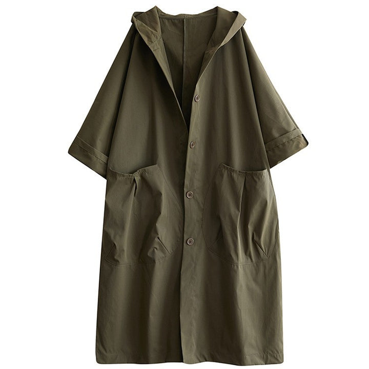 Oversized hooded coat for women with practical pockets Lune London