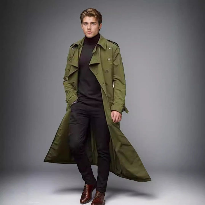 Men Elegant Long Trench Coat Lune London