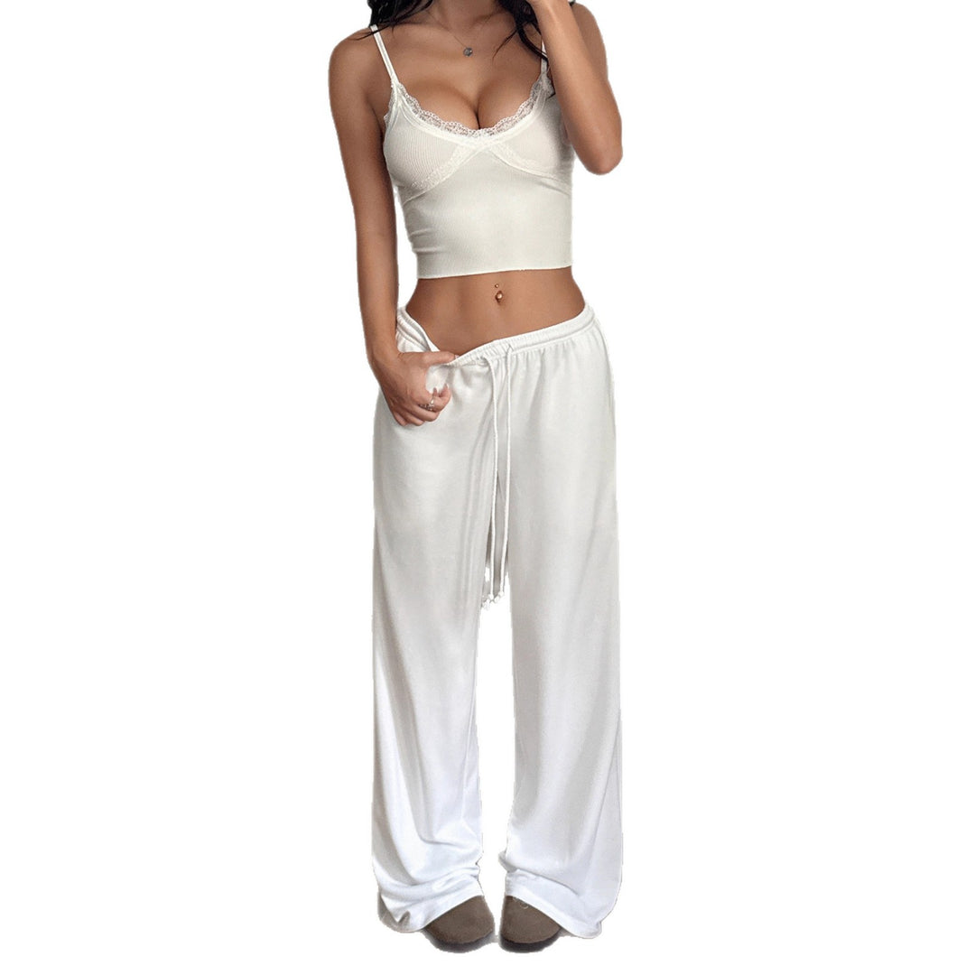 Loose and comfortable summer pants for women with elastic waistband and drawstring Lune London