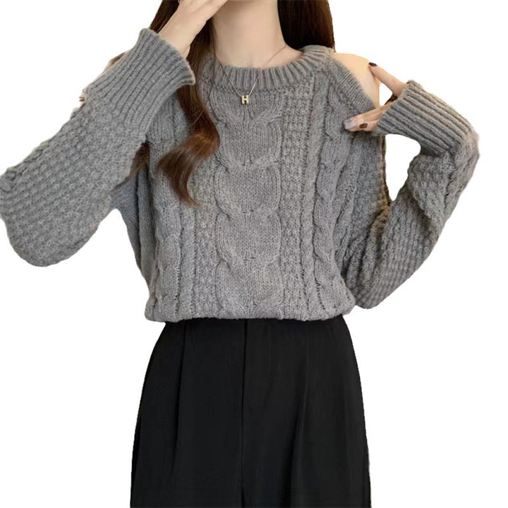 Pull en tricot épais pour femmes avec détail aux épaules dans un look décontracté Chic & Stil