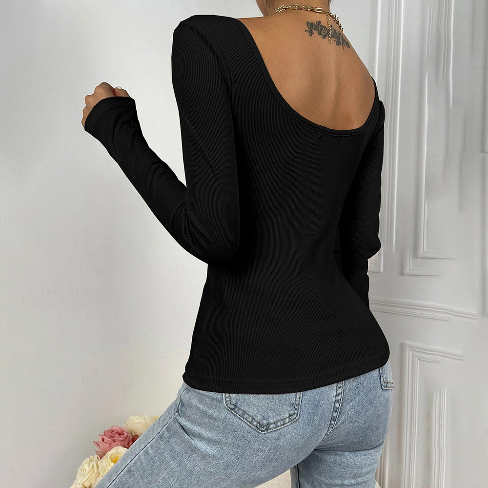 Body à manches longues pour femme avec design enveloppant décoratif Chic & Stil