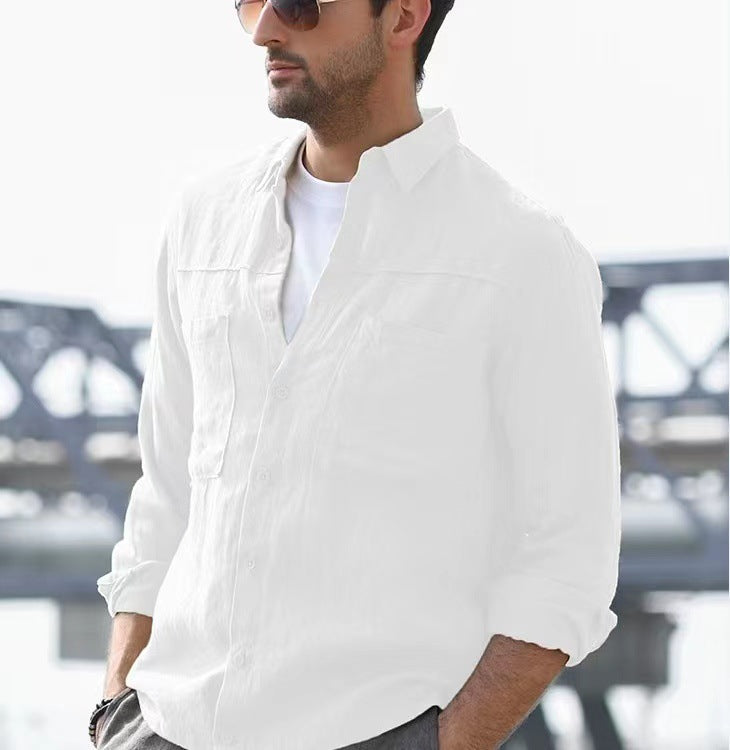 Lightweight cotton shirt for men with practical pockets Lune London