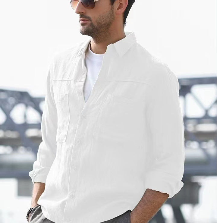 Lightweight cotton shirt for men with practical pockets Lune London