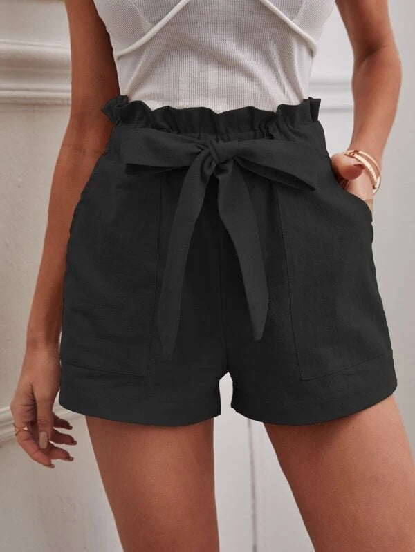 Tailored Shorts for Women with Tie and Practical Pockets Lune London