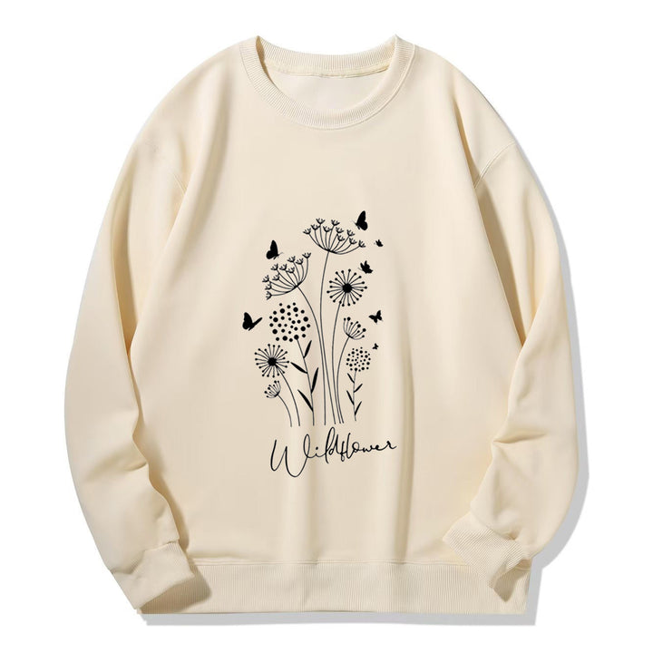 Sweat à capuche pour femmes avec imprimé fleurs sauvages et doublure intérieure confortable Chic & Stil