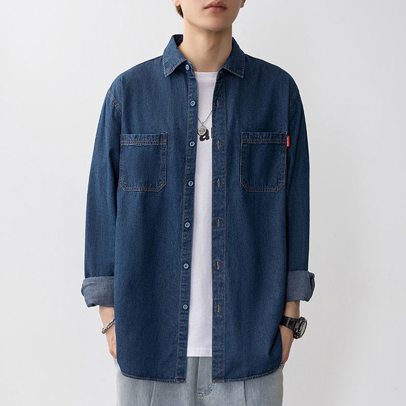 Men Modern Denim Shirt with Pockets Lune London