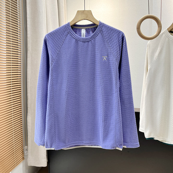 Chemise élégante à manches longues pour femmes avec un design texturé Chic & Stil