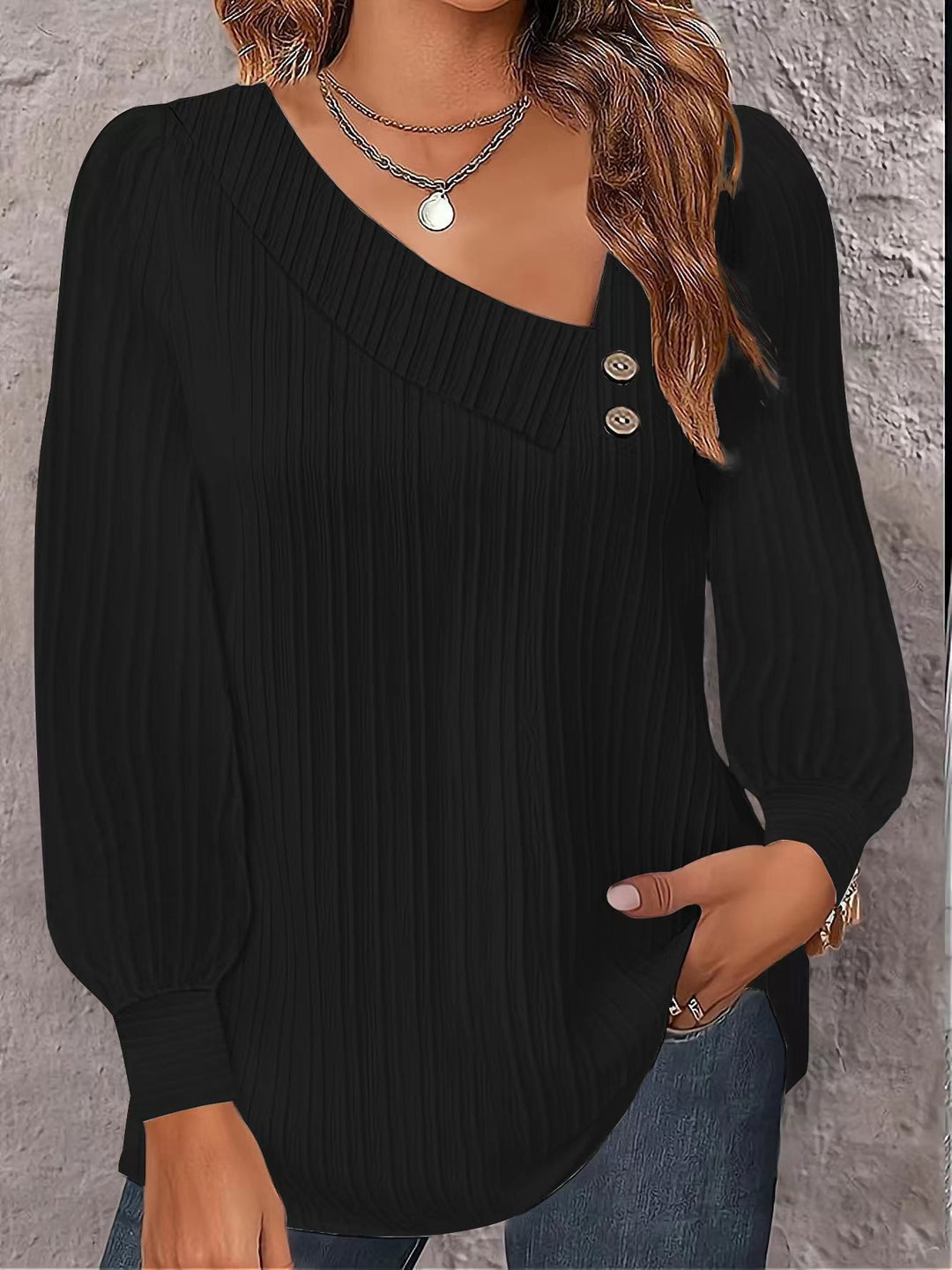 Long sleeve blouse for women with gathers Lune London