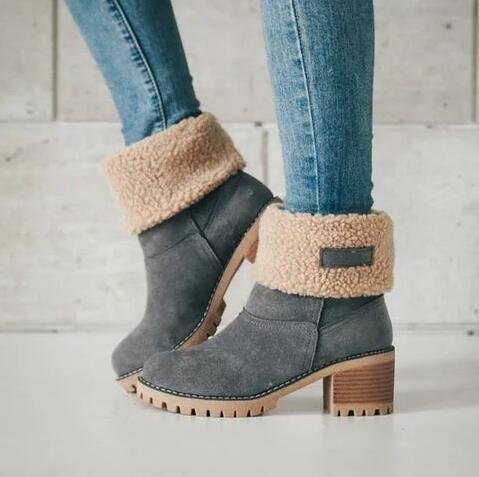 Elegant winter boots for women with wool collar Lune London