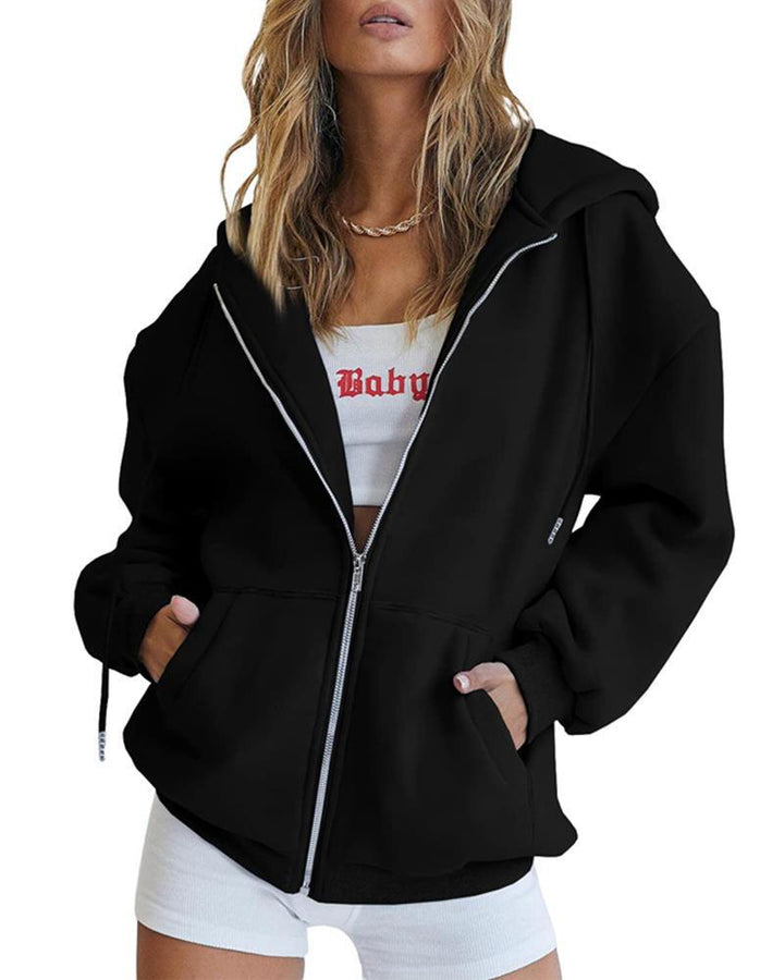 Ladies Zip-Up Hoodie Chic and Style