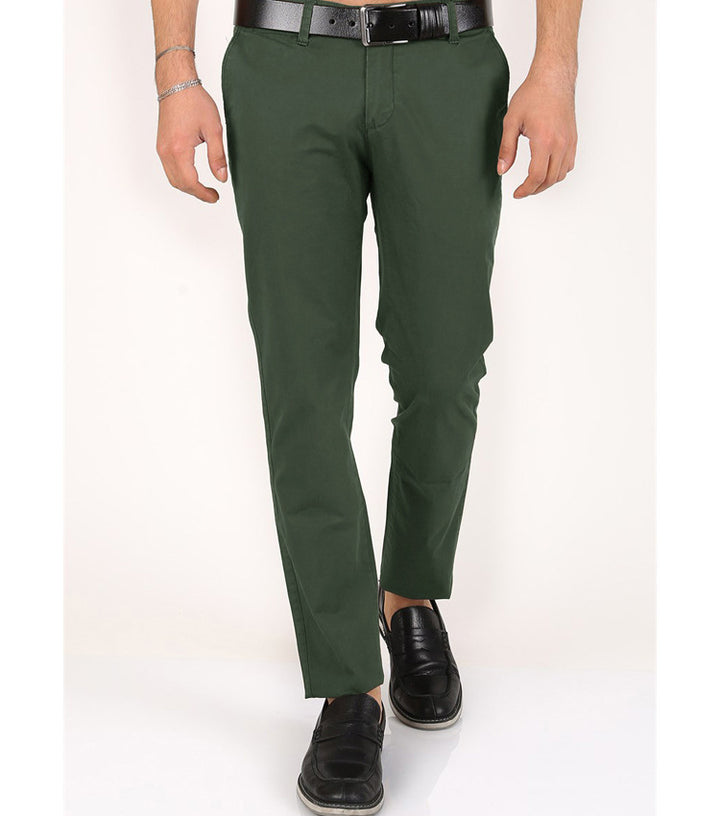 Classic chino pants for men with a slim fit and elastic waist Lune London