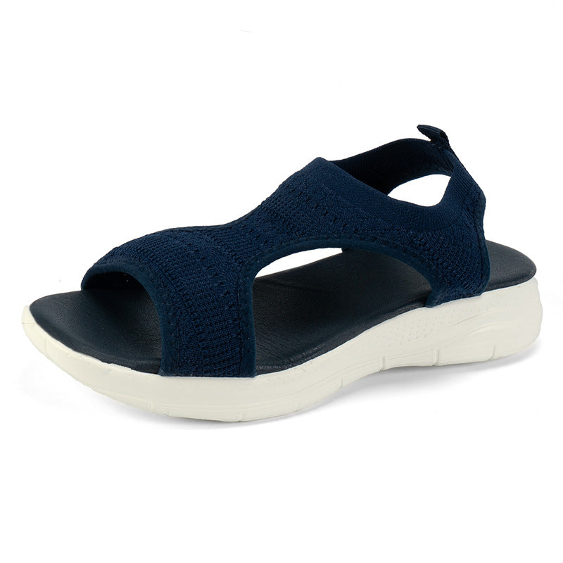 Ladies Sporty Leisure Sandals with Breathable Knitted Material and Cushioning Sole Lune London