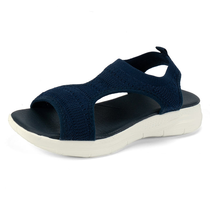 Ladies Sporty Leisure Sandals with Breathable Knitted Material and Cushioning Sole Lune London