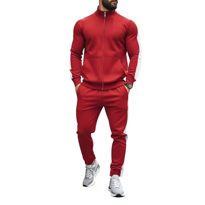 Sport leisure suit for men with high collar and practical zip pockets Lune London