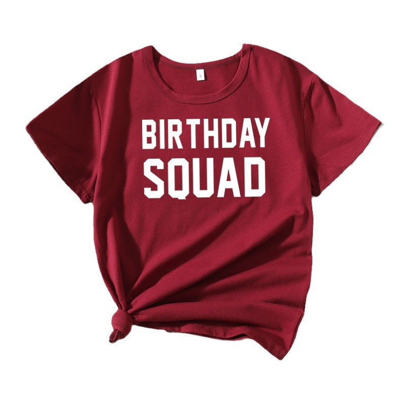 Ladies Graphic Birthday Squad T-Shirt Lune London